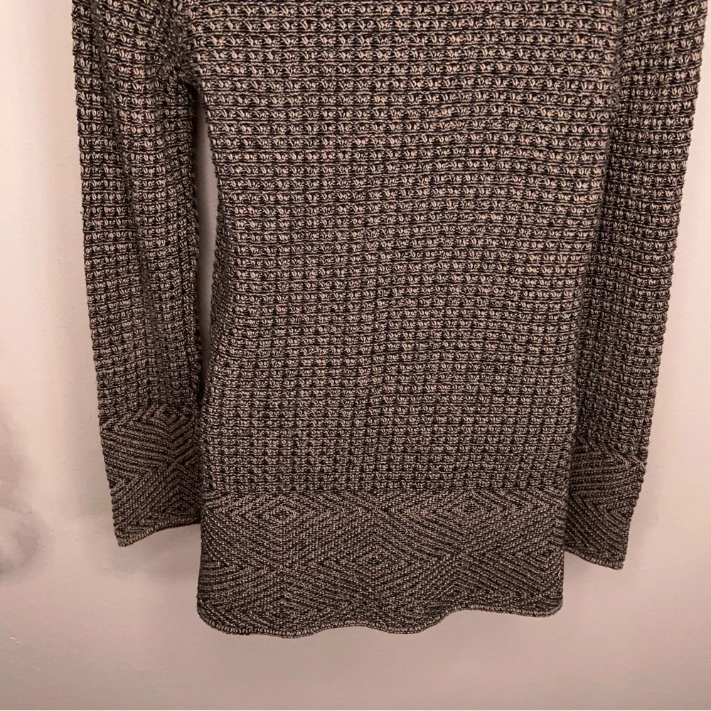Small Eight Eight Eight Brown Cowl Neck Long Sleeve Sweater Cotton Knit